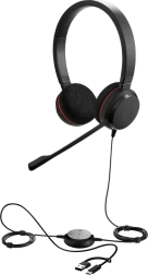 Professional Headphones Evolve 20 SE USB-A and USB-C Stereo for Versatile Chatting and Listening