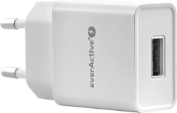 Tinklo įkroviklis EVERACTIVE 1× USB 1 A, baltas