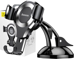 BASEUS gravitacinis automobilinis telefono laikiklis Osculum, juodai sidabrinis