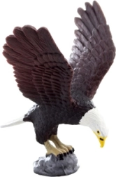 Plastic bald eagle figurine 9 cm