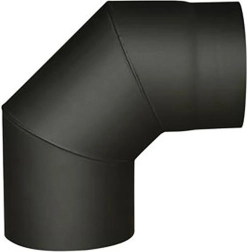 Smoke elbow 160 mm 90° black, thickness 1.5 mm