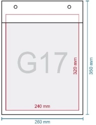 Burbulinis vokas G17 350 × 250 mm su savaime lipniu uždarymu