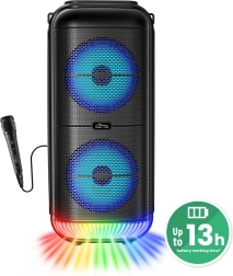 Nešiojamas Bluetooth garsiakalbis MEDIA-TECH Power Audio MT3183 su karaoke ir LED apšvietimu