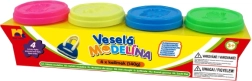 Neoninis plastilinas 4 spalvos 4×140 g