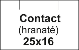 Kvadratinės kainų etiketės CONTACT, baltos 25 × 16 mm, 1125 vnt.