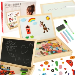 Magnetinė ir kreidinė lenta su dėlionėmis