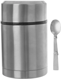 Nerūdijančio plieno maisto termosas 650 ml su sulankstomu šaukštu ORION