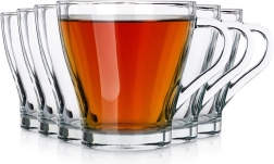 Kavos ir arbatos stiklinės su ąsele 250 ml, 6 vnt. rinkinys Vilde