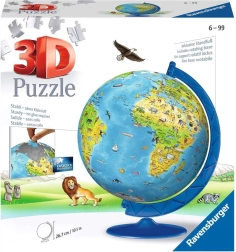 Ravensburger 3D dėlionė – vaikiškas gaublys, 180 dalių