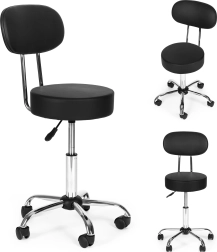 Pasukamas suolelis su atlošu, reguliuojamo aukščio, juodas MODERNHOME