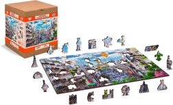 Medinė dėlionė Užimtas Paryžius 2-in-1, 150 dalių