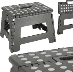 Sulankstoma neslidi taburetė 22 cm – tamsiai pilka