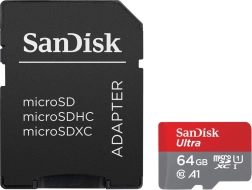 SanDisk Ultra microSDXC Card 64GB A1 with Adapter