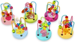 VIGA medinis karoliukų labirintas smulkiajai motorikai lavinti, 1 vnt.