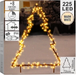 Lauko metalinė šviečianti eglutė 225 LED 100 cm