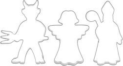 Set of stainless steel cookie cutters Angel, Devil and Saint Nicholas – 3 pcs