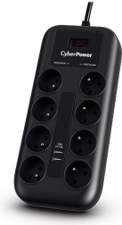 CyberPower Surge Protector with 8 Outlets and 2 USB Ports