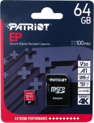 Patriot EP A1 microSDXC kortelė 64 GB V30