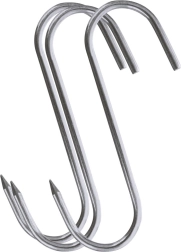 Rūkymui skirti S formos kabliai 13,5 × 9 cm, 3 vnt.