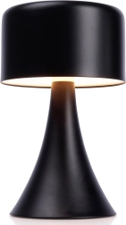 Metalinė belaidė LED stalinė lemputė 20,5 cm – juoda