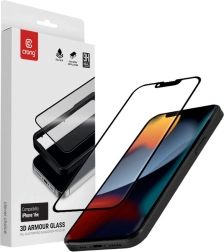 3D grūdintas stiklas Armour Glass, skirtas Apple iPhone 16e / iPhone 14 / iPhone 13 / iPhone 13 Pro, su montavimo rėmeliu