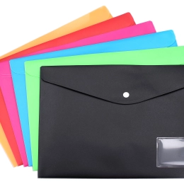 Plastic folder with snap button 36 × 26 cm