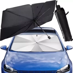 Umbrella-shaped car windshield sunshade