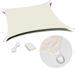 Kvadratinė vandeniui atspari uždangos nuo saulės burė 3×3 m MultiGarden – Smėlio