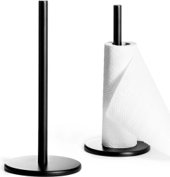 Metalinė popierinių rankšluosčių laikiklio stovas, juodas, 33 cm