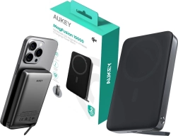 AUKEY MagFusion išorinė baterija 10000 mAh 30 W su MagSafe ir Qi2 palaikymu