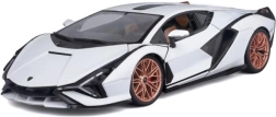 Metalinio automobilio modelis 1:18 Lamborghini Sián FKP 37 baltai–juodas Bburago