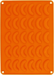 Oranžinė ragiukų kepimo silikoninė forma Sillinie