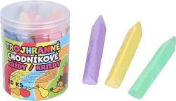 Spalvotos trikampės šaligatvio kreidos, 20 vnt.