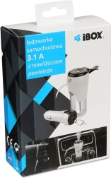 Automobilinis USB 2.1A įkroviklis su aromato difuzoriumi iBOX CH-01