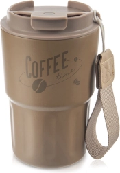 Termo puodelis 420 ml „Coffee Time“ rudas