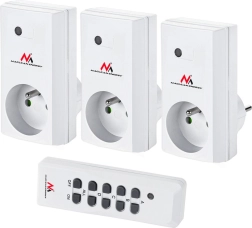 MACLEAN ENERGY vidinių nuotoliniu būdu valdomų lizdų rinkinys – 3 vnt., programuojami