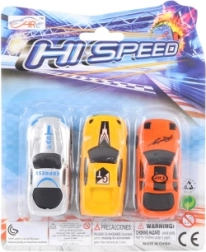 Plastikinių automobiliukų rinkinys, 3 vnt.