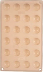 Silikoninė forma praliniams ir šokoladukams, smėlio spalvos, 30 × 17,5 × 1,5 cm