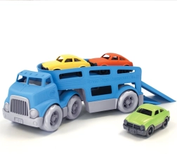 Green Toys car carrier with cars – two-level transporter made from recycled plastic
