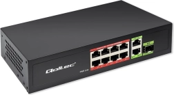 Network Switch Fast Ethernet 8x RJ45 PoE 2x RJ45 Uplink 1x SFP 120W 1000Mb/s