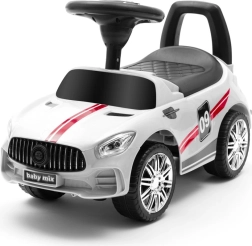 Vaikiškas paspirtukas be pedalų su garsu BABY MIX Racer – baltas