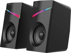 Stereofoniniai 2.0 garsiakalbiai su LED apšvietimu