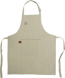 Cotton tie-back kitchen apron GREENISH, green