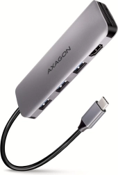 Daugiaportis šakotuvas 3x USB-A + HDMI + SD/microSD, USB-C 3.2 Gen1, 20 cm USB-C laidas