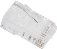 Lanberg network connector RJ45 Cat. 6 UTP, pass-through (8P8C)