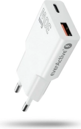 everActive gaN super slim 30 W tinklo įkroviklis su USB-A ir USB-C