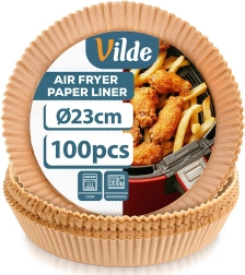 Popieriniai įdėklai karšto oro gruzdintuvei 23 cm, 100 vnt. Vilde