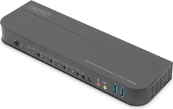 Digitus 4-port KVM Switch DisplayPort/HDMI 4K 60 Hz with USB and audio