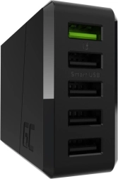 Tinklo įkroviklis GREENCELL ChargeSource 5, 52 W, 5× USB su greituoju įkrovimu