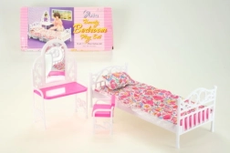 Glorie lova ir tualetinis staliukas lėlėms